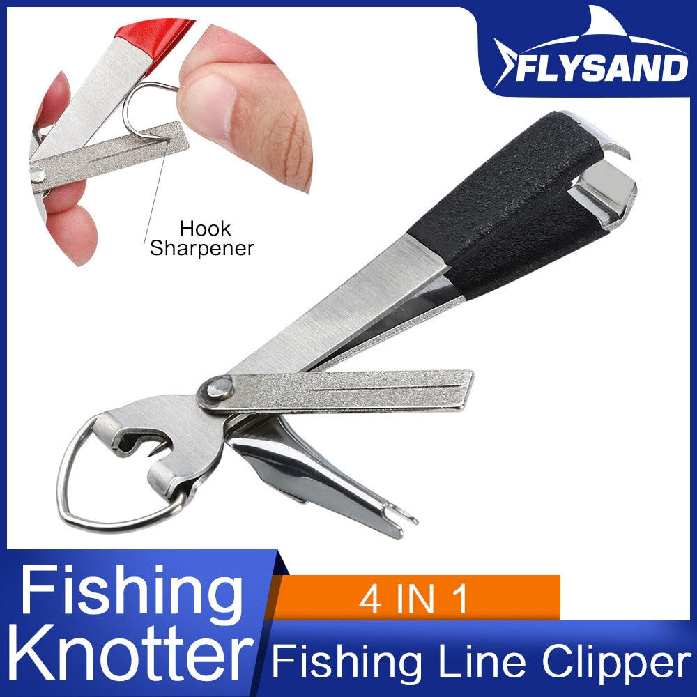 FLYSAND 4 in 1 Fast Tie Nail Knotter Line Cutter