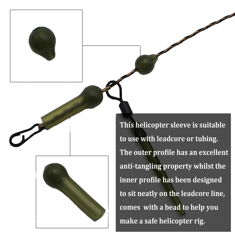 Fishing Anti Tangle Sleeve Carp Chod Rig Tackle Tools