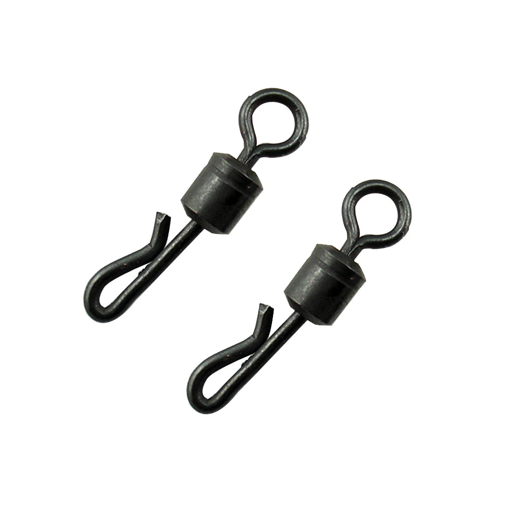 Q-Shaped Black Quick Change Swivels for Carp Fishing Accessories