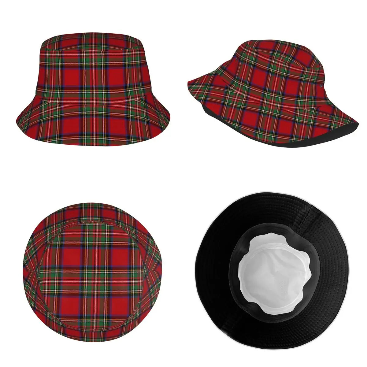 Red Check Bucket Hat