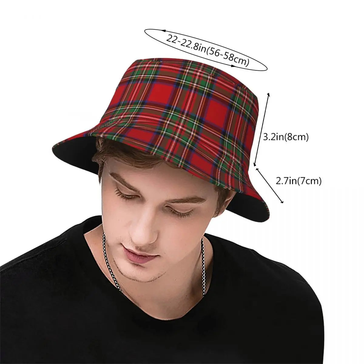 Red Check Bucket Hat